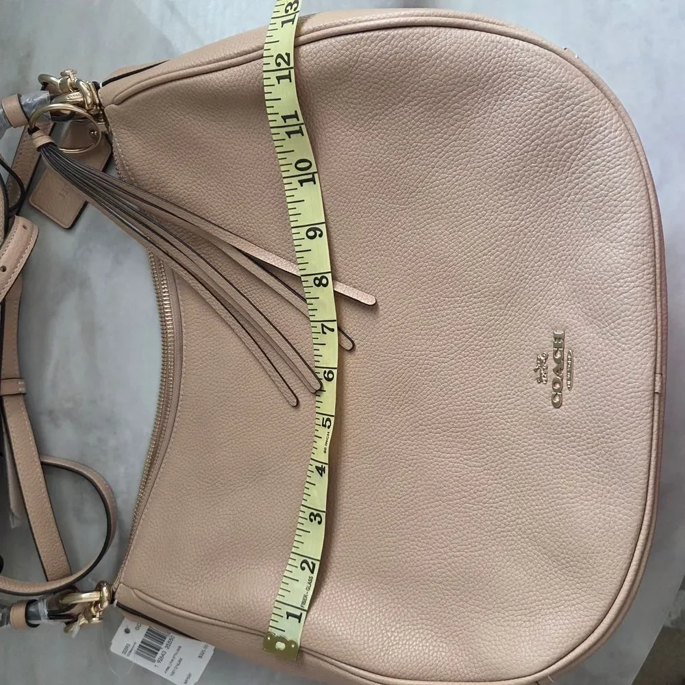 Coach Sutton Pebbled Leather Hobo Shoulder Bag - Picture 11 of 12